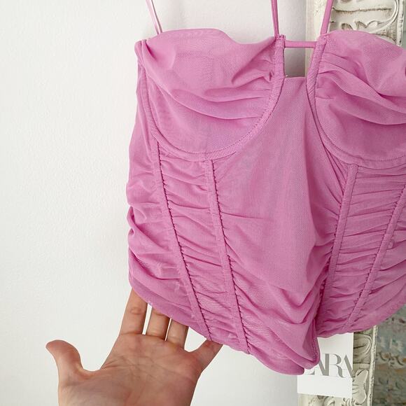 Zara Tulle Corset Top - Picture 3 of 9